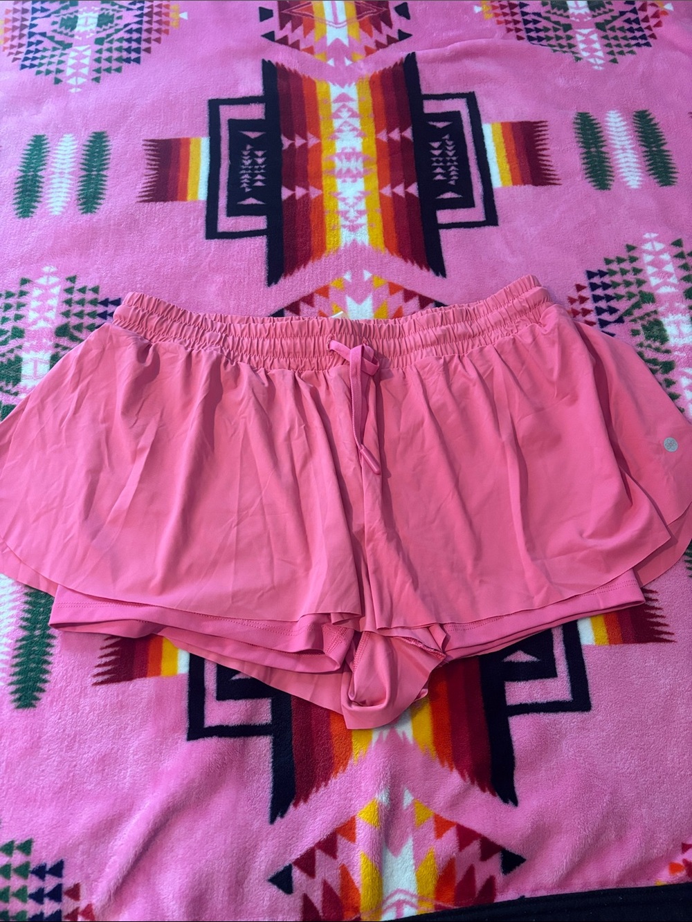 FP Movement by Free People Light Pink Layered Athletic Shorts
